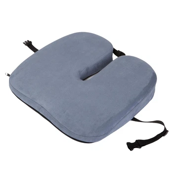 Детская ортопедическая подушка для сидения School Comfort M1-M (10-15 лет) от Correct Shape, наволочка замша, цвет Серый, 40х38х6 см