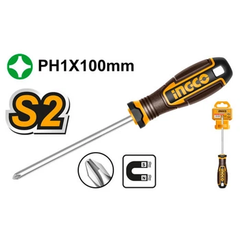 Викрутка хрестова S2 PH 1х100 мм INGCO INDUSTRIAL HSDPH1100