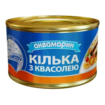 Килька Аквамарин черноморская обжаренная с фасолью в томатном соусе 230 г