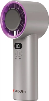 Вентилятор ручний Verbatim Cool 'n' Go Ice Touch Сіро-фіолетовий (32342)
