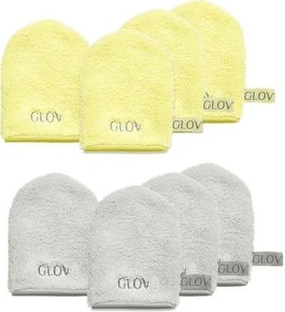 Рукавички для зняття макіяжу Glov Water-Only Skin Baby Banana 4 шт + Silver Stone 4 шт (5907440748958)