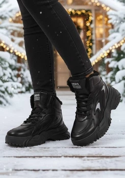 Кроссовки женские No Brand С501 зимние черные 39 24.5 см