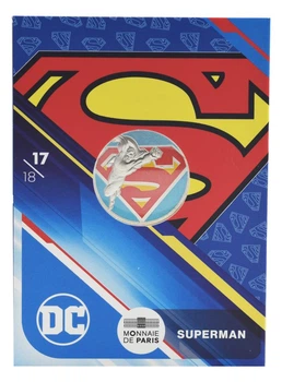 Монета Франция 10 евро 2025 Серебро UNC Комиксы DC - 17\18 - Superman - Супермен