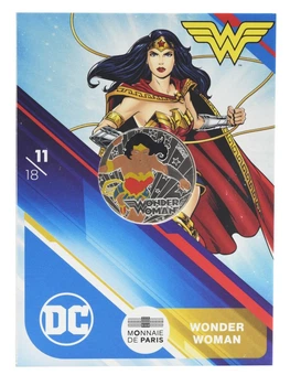 Монета Франция 10 евро 2025 Серебро UNC Комиксы DC - 11\18 - Wonder woman - Чудо-женщина