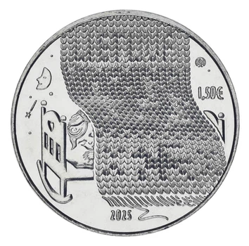 Монета Литва 1,5 евро 2025 UNC Истории моего детства - Колыбельная