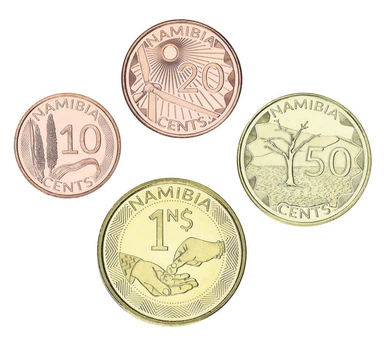 Набор монет Намибия набор из 4 монет 2025 UNC 10, 20, 50 центов, 1 доллар