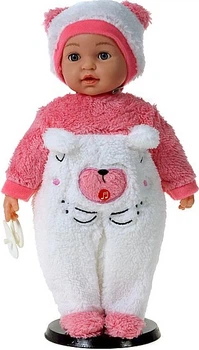 Лялька Adar у біло-рожевому вбранні розмовляє та співає польською мовою 40 см 80848 (5901271580848)