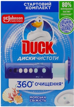 Туалетний блок Duck Диски чистоти Морська свіжість в дозаторі 36 мл (5000204350692)