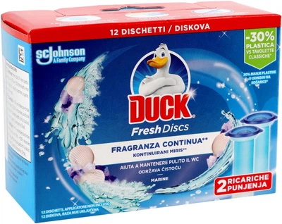Туалетний блок Duck Диски чистоти Морська свіжість 2 змінні блоки (5000204593280)