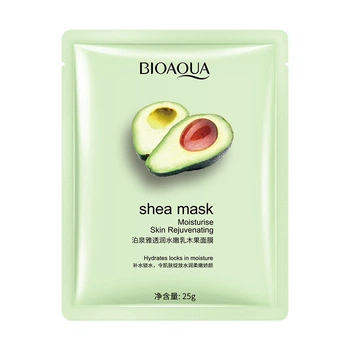 Тканевая маска из авокадо Bioaqua Shea Facial Mask 25г