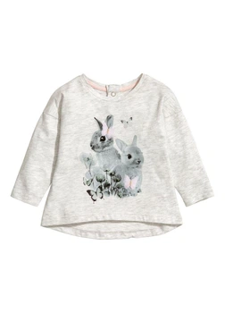 Реглан дитячий дівчинка Сірий H&M 80см (0549223)