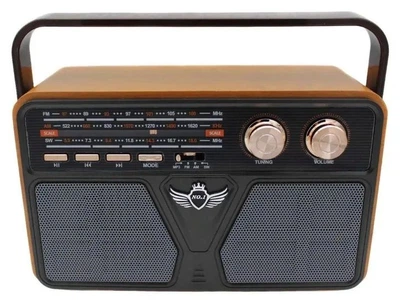 Ретро радіоприймач Kemai MD-507BT Bluetooth USB SD FM AM SW акумулятор 18650 з пультом та телескопічною антеною