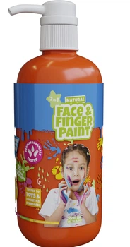 Naturalna farba do twarzy i palców Boti w butelce z pompką 1 l Pomarańczowa (1460596G) (4897046475222)