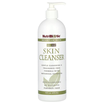 Безмыльное чистящее средство NutriBiotic, Skin Cleanser, гипоаллергенное для чувствительной кожи, 473 мл