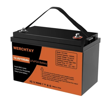 Аккумулятор LiFePO4 12.8V 100Ah 1280Wh 100A Werchtay с BMS для ИБП и солнечных систем