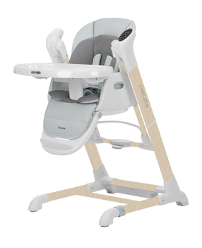 Стульчик для кормления 3в1 CARRELLO Cascata (стульчик-качели, шезлонг) CRL-10303 Ash Grey Wooden Серый