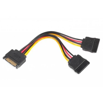 Кабель питания SATA power 0.15m Cablexpert (brn_CC-SATAM2F-01)