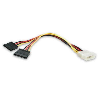 Кабель питания Molex to 2xSATA 0.2m Patron