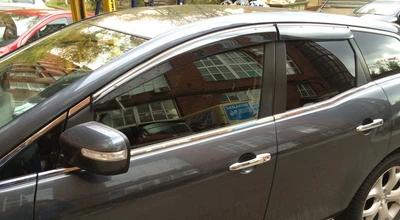 Дефлекторы окон ветровики Mazda CX-7 06-12 с хром молдингом AVTM Мазда ЦХ-7 АМ0008114