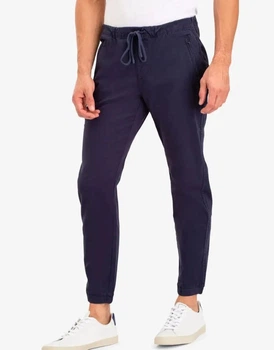 Мужские брюки-джоггеры U.S. POLO ASSN модель «Stretch Twill Jogger» эластичный пояс на шнурке L синие