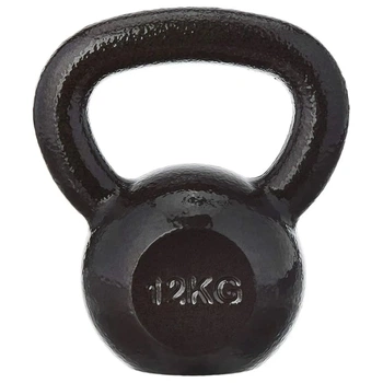 Гиря чугунная Toorx 12 кг с резиновой подставкой Black (KGV-12)