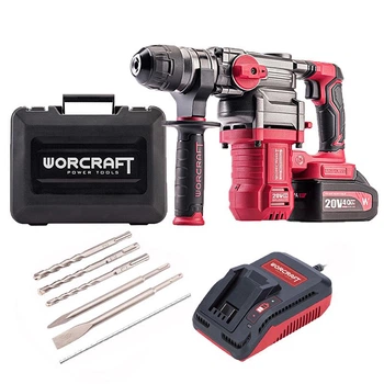 Аккумуляторный бесщеточный перфоратор бочковой WORCRAFT CRH-S20LIBDM, с кейсом