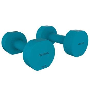 Парные гантели Cecotec Drumfit 500 DoubleNeo 2 шт по 5 кг для домашних тренировок с неопреновым покрытием (590357)