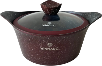 Кастрюля Vinnarc круглая с крышкой 22 см 3.1 л (VB-A0322NS)