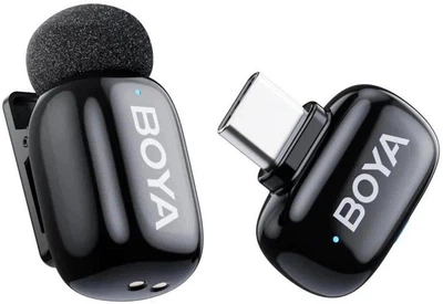 Бездротовий мікрофон BOYA Mini-17 петличний для запису відео та аудіо на телефон ноутбук з Type-C