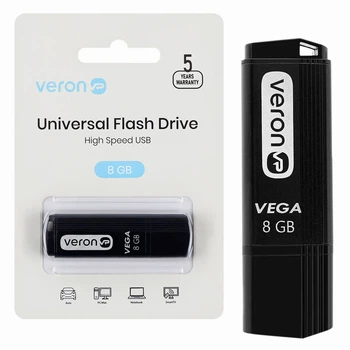 USB флешка 8GB Veron Vega для хранения данных компактная быстрая память для компьютера и ноутбука