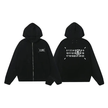 Чоловіча кофта демісезонна Maison Margiela на блискавці L чорна (ZMM002)