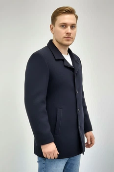Чоловіче Пальто Sun`s House розмір: 50 Синій (арт. AP-2051-K3-dark-blue)