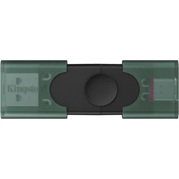 Флешка Kingston DataTraveler Duo 128GB USB 3.2 Gen 1 + Type-C Black/Green (DTDEG2/128GB)