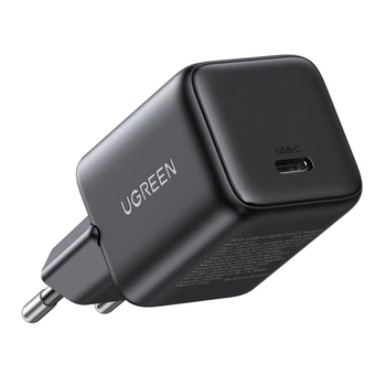 Сетевое зарядное устройство Ugreen Nexode X513 GaN 30W 1xUSB-C PD 3.0 QC 4.0+ PPS Черный (65007)