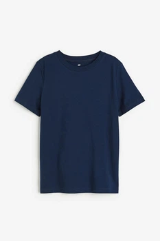 Футболка H&M базова для хлопчика 10-12 зріст 146-152 темно-синя