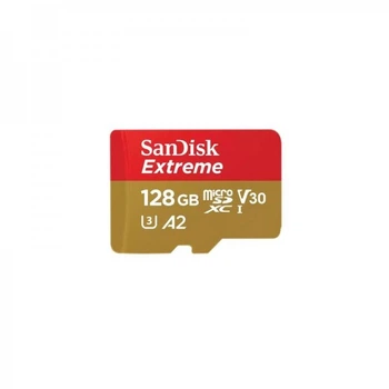 Карта пам'яті microSDXC (UHS-1 U3) SanDisk Extreme A2 128Gb class 10 V30 (R190MB/s,W90MB/s) (adapter SD) (SDSQXAA-128G-GN6MA) (490)