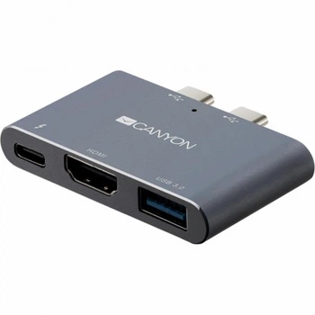 Порт-реплікатор Canyon Docking Station with 3 ports, Thunderbolt 3, Input 100-240V (CNS-TDS01DG) CANYON CNS-TDS01DG 970049