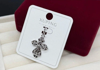 Крестик женский бижутерия Xuping медицинское золото подвеска на шею гиппоалергенный крест кулон под серебро