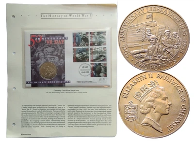 2 фунта, Гернси, 1995 – "Освобождение Нормандских островов" (50254)