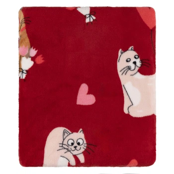 Плед Ardesto Flannel 160х200см, 100% полиэстер, котики с сердечками (ART0124PB)