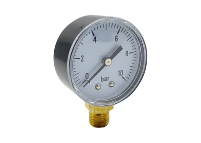 Манометр радіальний 1/4" Ø50 (0-10 bar) для насосної станції MR.003 чорний