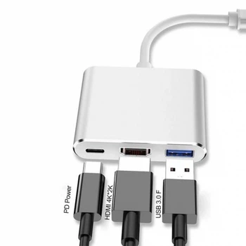 Кабель адаптер із Type-c в HDMI (для відображення медіа файлів на ТБ)
