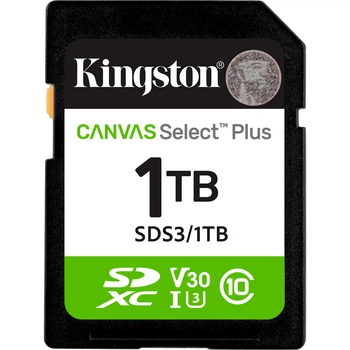 Карта пам'яті 1TB SDXC Canvas Select Plus Gen3 150 MB/s C10 UHS-I U3 V30 SDS3/1TB KINGSTON (SDS3/1TB)