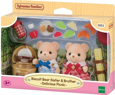 Zestaw Sylvanian Families Brat i siostra Misie Ciasteczka Pyszny piknik 5852 (5054131058527)