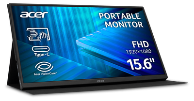 Монітор TFT ACER 15.6" PM161QTbmiuuux (UM.ZP1EE.007) IPS FHD 10point MultiTouch HDMI 2*USB-C Portable MM