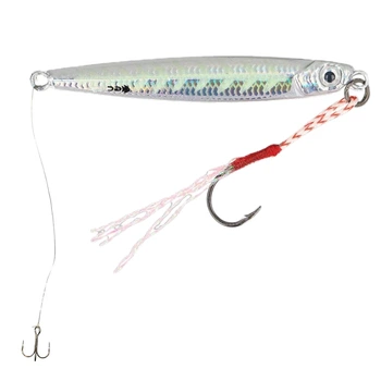 Пількер Golden Catch Dasher 208 Glow 10g з повідцем та трійником для лову саргану, ставриди, луфаря, жереха, судака