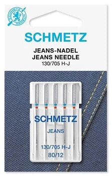 Набор иголок Schmetz для джинсов No80*5 шт. 1829647406
