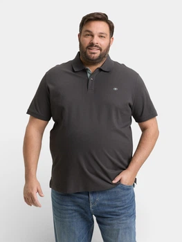 Поло длинное мужское Tom Tailor 1044827-10307 3XL Dark Shadow (4069402139417)