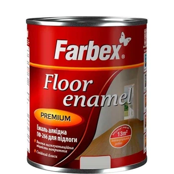 Эмаль алкидная FARBEX ПФ-266 2,8 кг, желто-коричневая