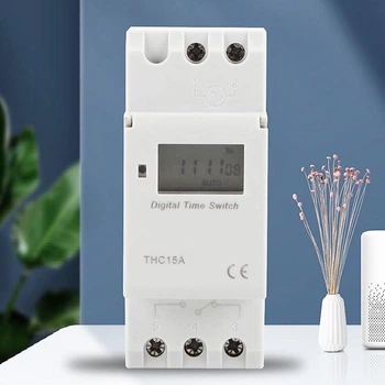 Таймер, недельное реле времени THC30A 220В 30А на DIN рейку